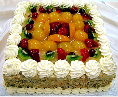 squre mixed fruit cake