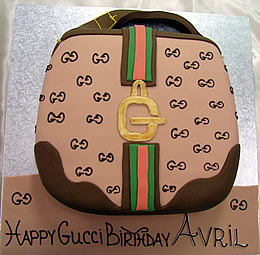 gucci bag shape cake